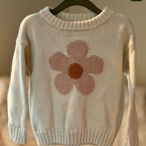 Little Co. Girls Flower Sweater